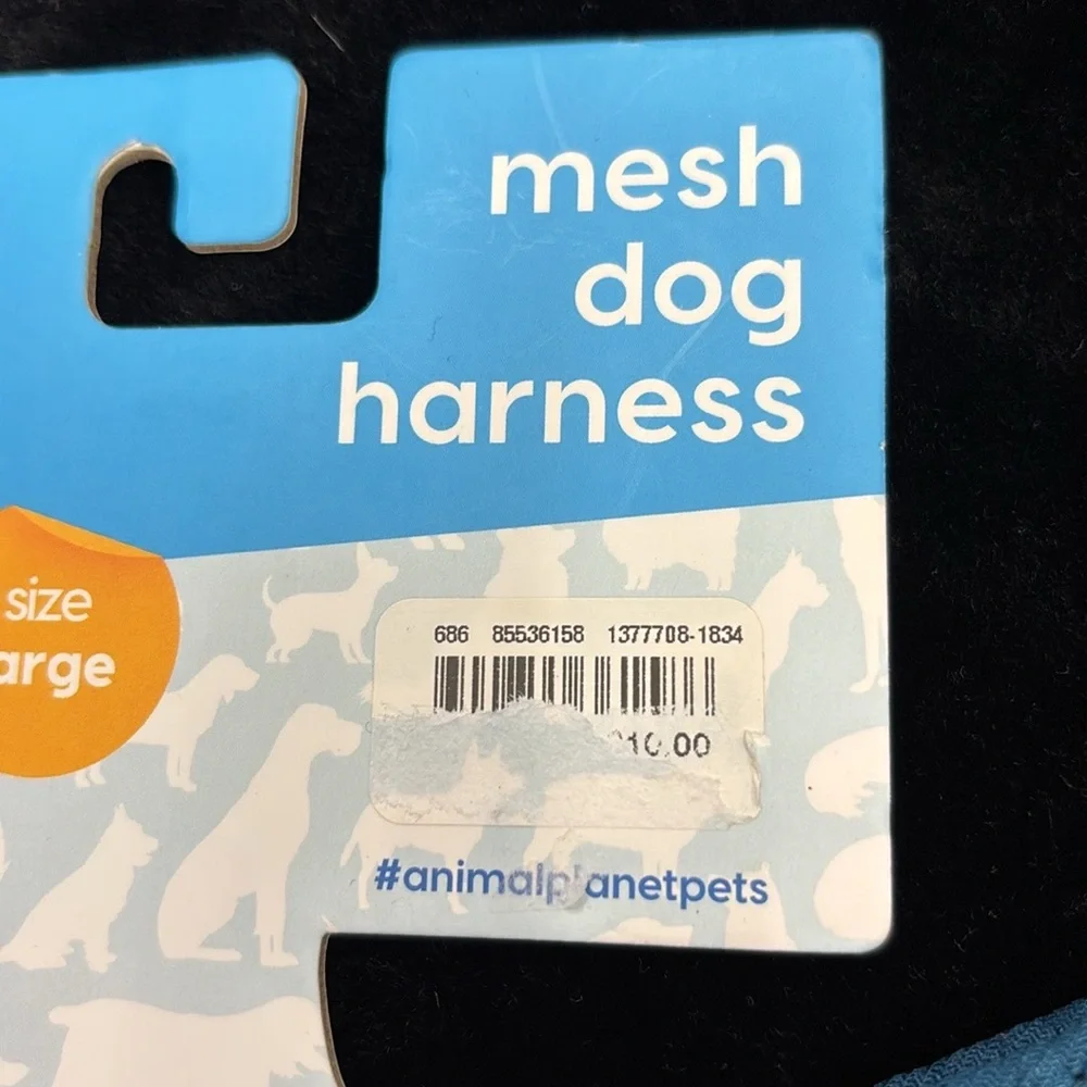 NWT Animal Planet Pets Large Mesh Dog Harness Orange Blue 14” Neck 19-29” Chest